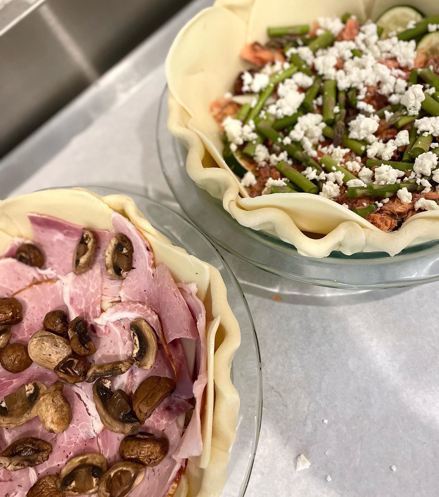 Prepping our Sunday Quiche!